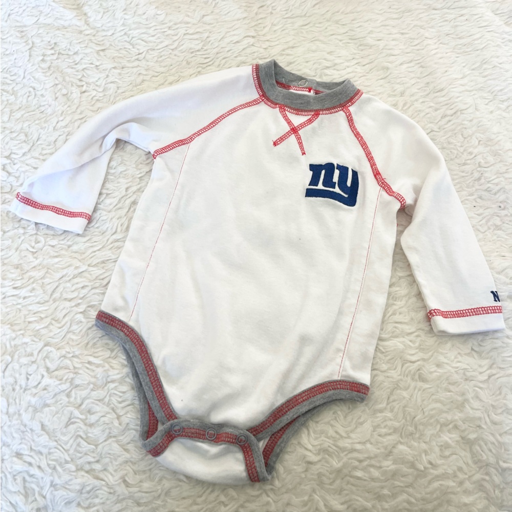 5 for $25! NFL Nee York Giants White and Gray Kids Onesie